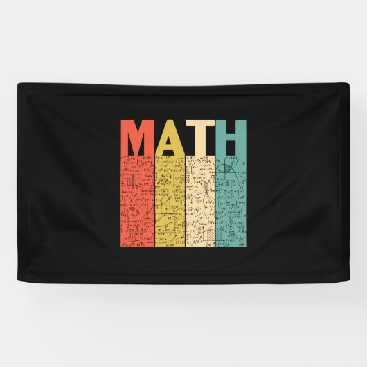 Math Teacher Vintage Math Definition Spandoek (Horizontaal)