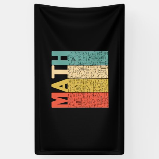 Math Teacher Vintage Math Definition Spandoek (Verticaal)