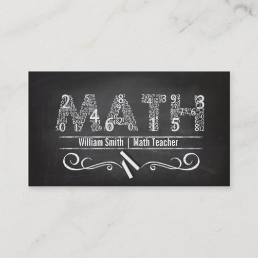 Math Teacher Visitekaartje (Voorkant)