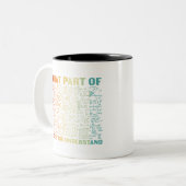 Math Teacher What Part Of Don't You Understand Tweekleurige Koffiemok (Voorkant links)