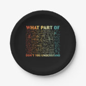 Math Teacher What Part Of Math Papieren Bordje (Voorkant)