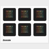 Math Teacher What Part Of Math Vierkante Sticker (Vel)