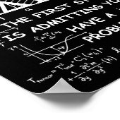 Math the first step is admitting have a problem poster (Hoek)