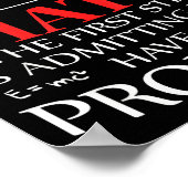 Math The First Step Is Admitting You Have A Proble Poster (Hoek)