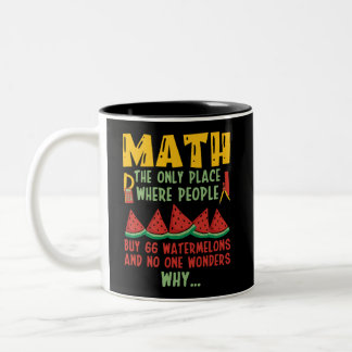 Math The Only Place Where people Buy 66 Watermelon Tweekleurige Koffiemok