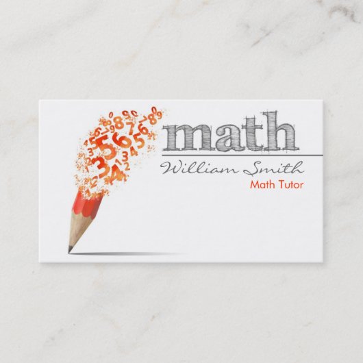 Math Tutor Visitekaartje (Voorkant)