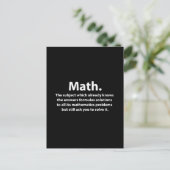 Math Typografie Grappige Wiskunde Briefkaart (Staand voorkant)