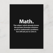 Math Typografie Grappige Wiskunde Briefkaart (Voorkant)