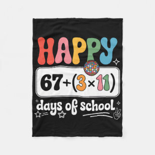 Math Vergelijking 100e Dag Leraar Groovy 100 Dagen Fleece Deken