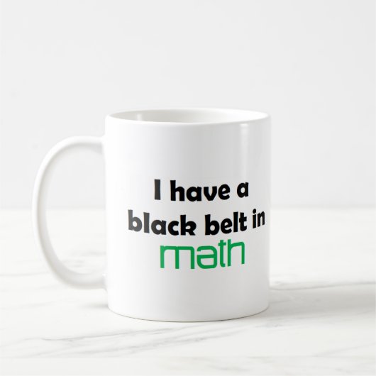 Math zwarte band koffiemok (Links)