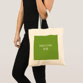 MATHCA 抹 茶 - Wit schrijven Tote Bag (Voorkant (product))