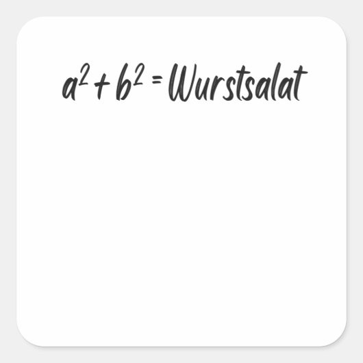 Mathe Mathematiker Humor Schule Spaß Vierkante Sticker (Voorkant)