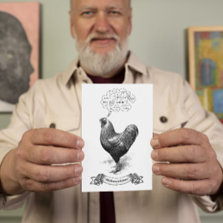 Mathemachicken Funny Wiskunde Chicken Pun Joke Briefkaart