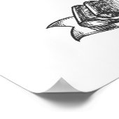 Mathemachicken Funny Wiskunde Chicken Pun Joke Poster (Hoek)