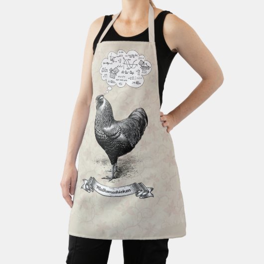 Mathemachicken Funny Wiskunde Chicken Pun Joke Schort (Insitu)