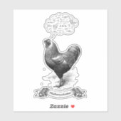 Mathemachicken Funny Wiskunde Chicken Pun Joke Sticker (Vel)