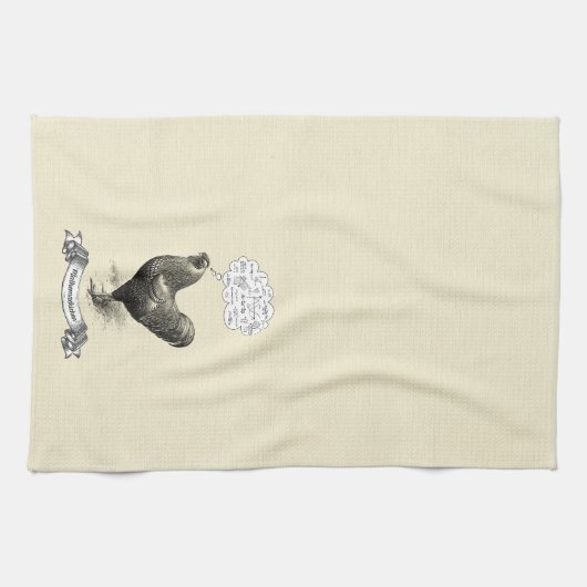 Mathemachicken Funny Wiskunde Chicken Pun Joke Theedoek (Horizontaal)