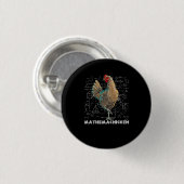 Mathemachicken Ik hou van Chicken Funny Wiskunde L Ronde Button 3,2 Cm (Voorkant /achterkant)