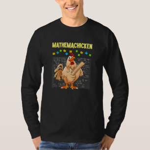 Mathemachicken Kippenboer Geeks vergelijking studi T-shirt