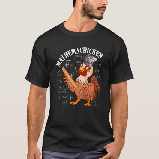 Mathemachicken Leraar Math Liefhebbers Kip T-shirt (Voorkant)