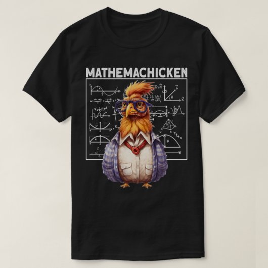 Mathemachicken Wiskunde kip T-shirt (Design voorkant)