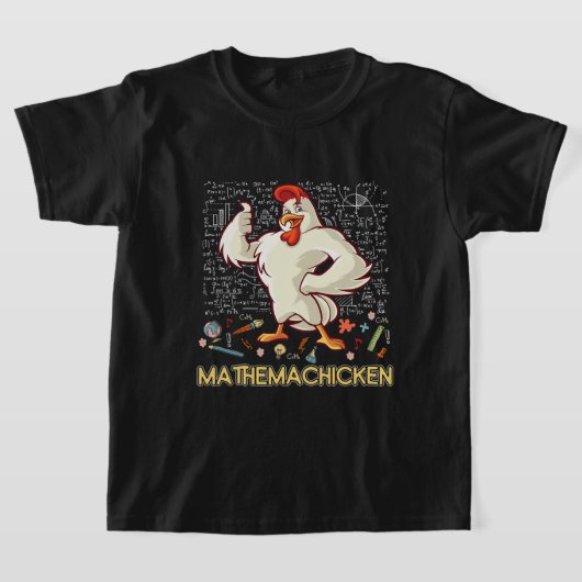 Mathemachicken Wiskunde Lover Funny Chicken T-shirt (Laagn)