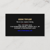 Mathemaschappen, Wiskunde Tutor, leraar Visitekaartje (Achterkant)