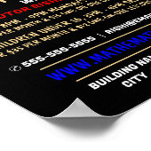 Mathemasoorten, Wiskunde klassen Adverteren Poster (Hoek)