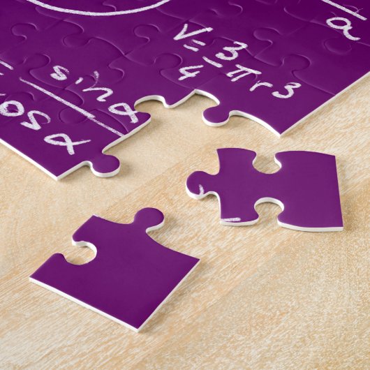 Mathematic Formulas and Equations Purple and White Legpuzzel (Zijkant)