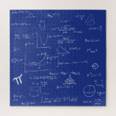 Mathematic Formulas Equations Blue and White Legpuzzel (Verticaal)