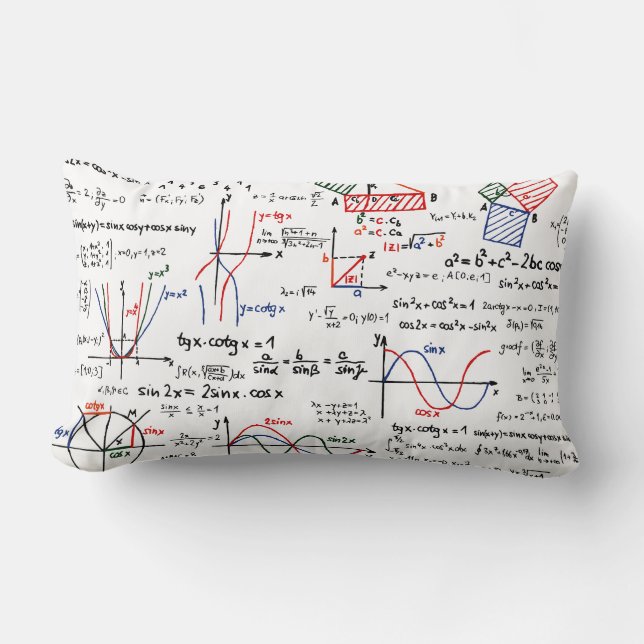 Mathematica Cheat Sheet Pillow Kussen (Voorkant)