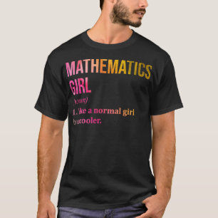 Mathematica Girl Funny Gezegde in Waterverf T-shirt