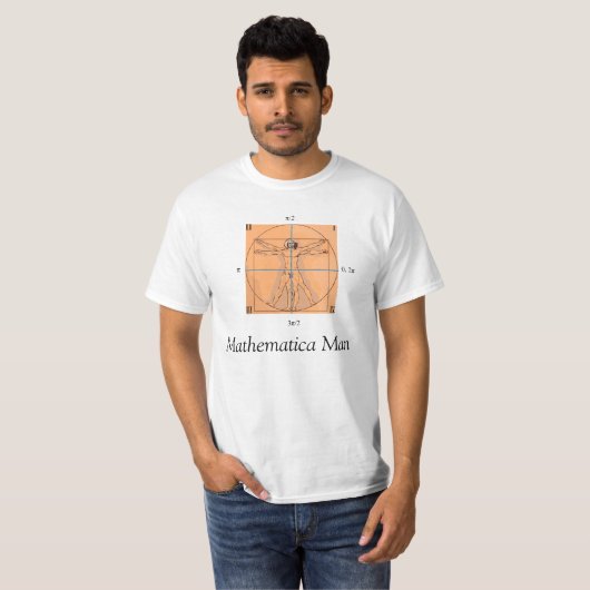 Mathematica Man T-shirt (Voorkant volledig)