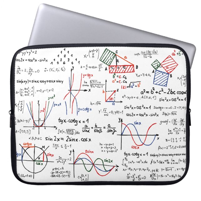 Mathematica op vel laptophoes laptop sleeve (Voorkant)