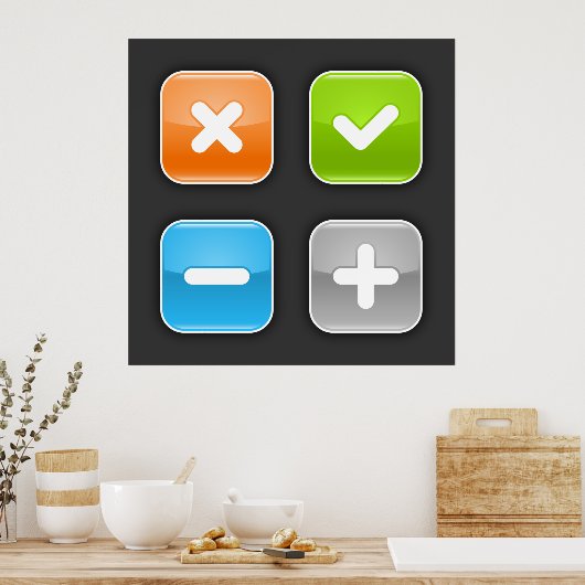 Mathematical Icons Poster (Keuken)