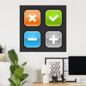 Mathematical Icons Poster (Thuiskantoor)