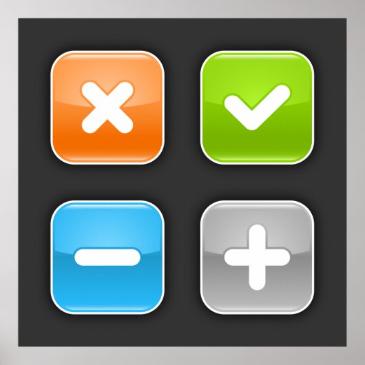 Mathematical Icons Poster (Voorkant)