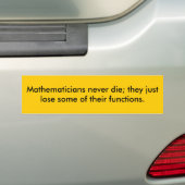 Mathematici grap bumpersticker (Op auto)
