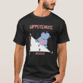 Mathematician Hippotenuse Hippo Triangle T-shirt (Voorkant)