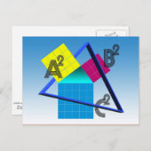 Mathematics, colorful design briefkaart (Voorkant / Achterkant)