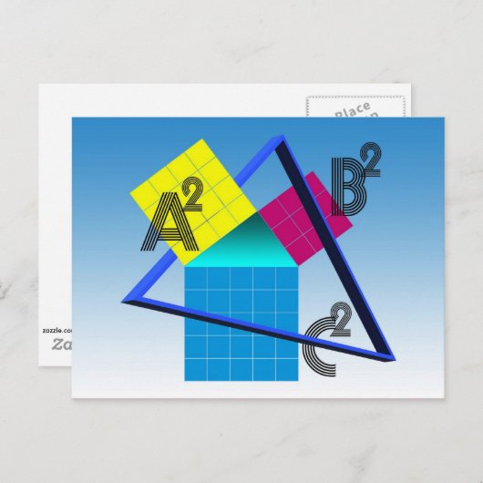Mathematics, colorful design briefkaart (Voorkant / Achterkant)