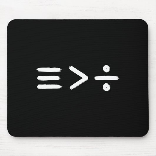 Mathematics Equality > Division Math Symbol Sta Muismat (Voorkant)
