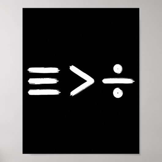 Mathematics Equality > Division Math Symbol Sta Poster (Voorkant)