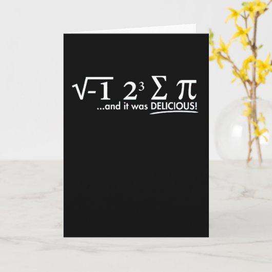 Mathematics Funny Math Lover 3.14 Pi Day Symbol Kaart (Gele Bloem)