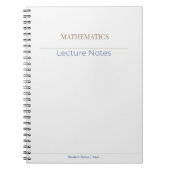 Mathematics Notebook – Minimal Academic Edition Notitieboek (Voorkant)