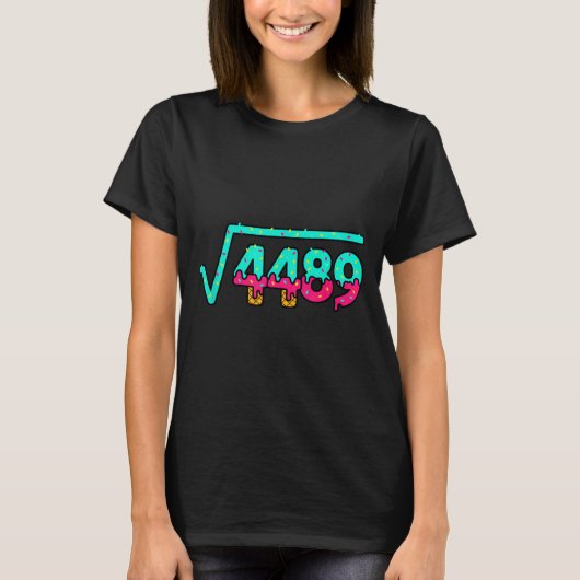 Mathematics Radical 4489, Playful Donut Numbers Ma T-shirt (Voorkant)