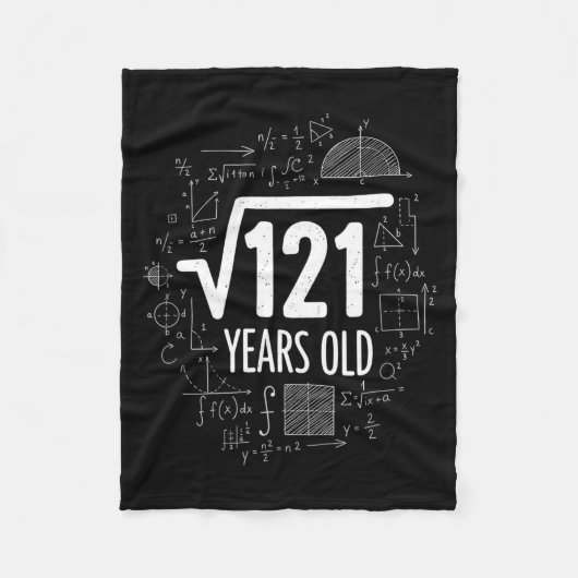 Mathematics Square Root 121 Years Old, Funny Math  Fleece Deken (Voorkant)