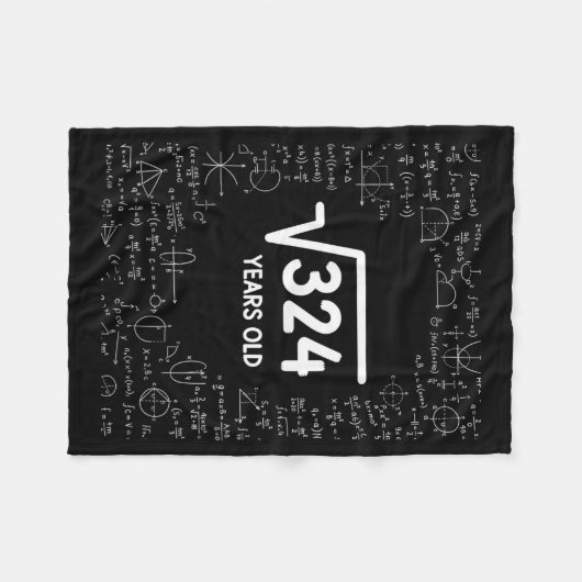 Mathematics Square Root 324 Years Old, Funny Math  Fleece Deken (Voorkant (Horizontaal))