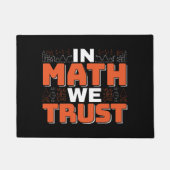 Mathematics Teacher Quote - In Wiskunde vertrouwen Deurmat (Voorkant)
