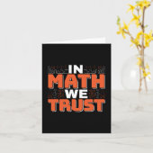 Mathematics Teacher Quote - In Wiskunde vertrouwen Kaart (Gele Bloem)